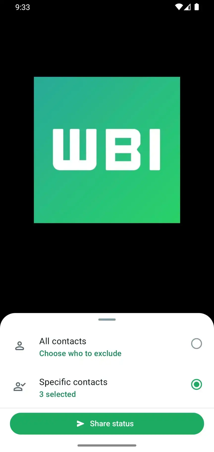 wa status privacy confirmation feature android