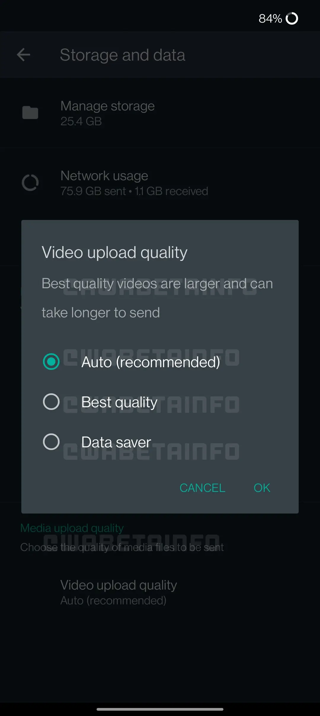 wa video quality android 1