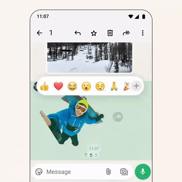whatsapp faster message reactions