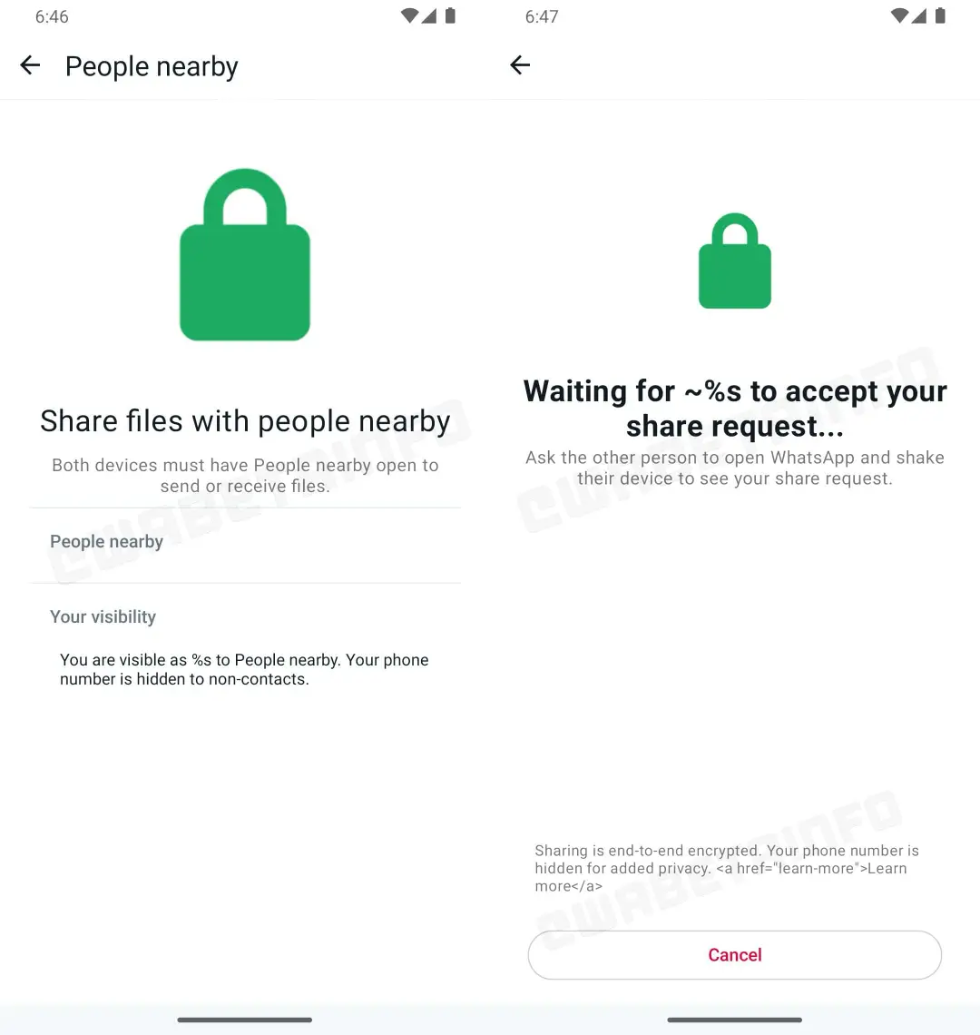 whatsapp file sharing feature