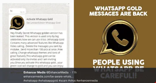whatsapp gold scam