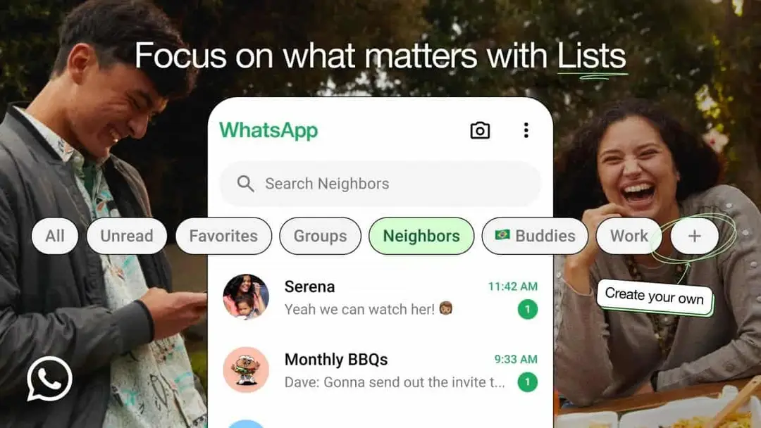 whatsapp lists