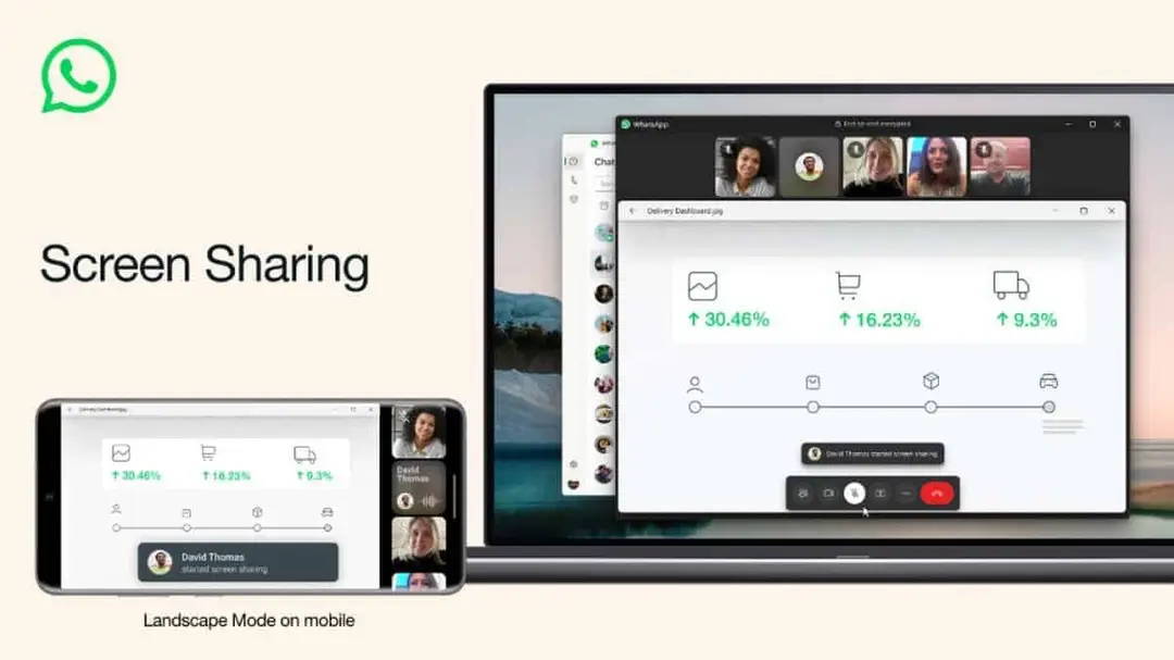 whatsapp screen sharing