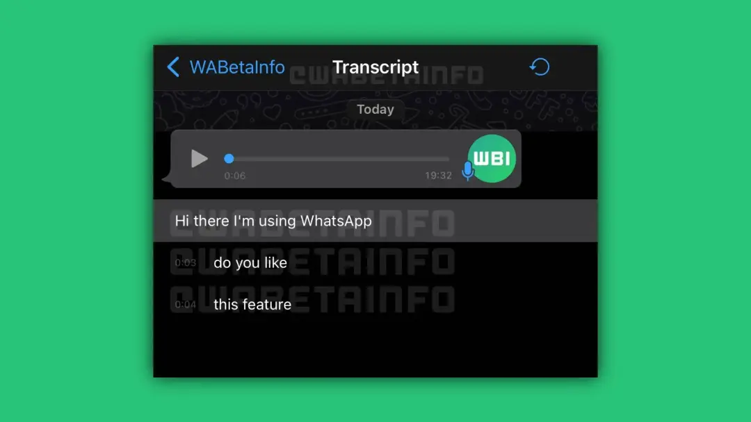 whatsapp transcripts
