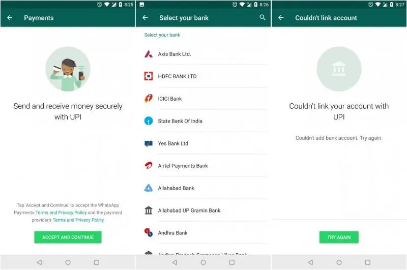 whatsapp upi payments
