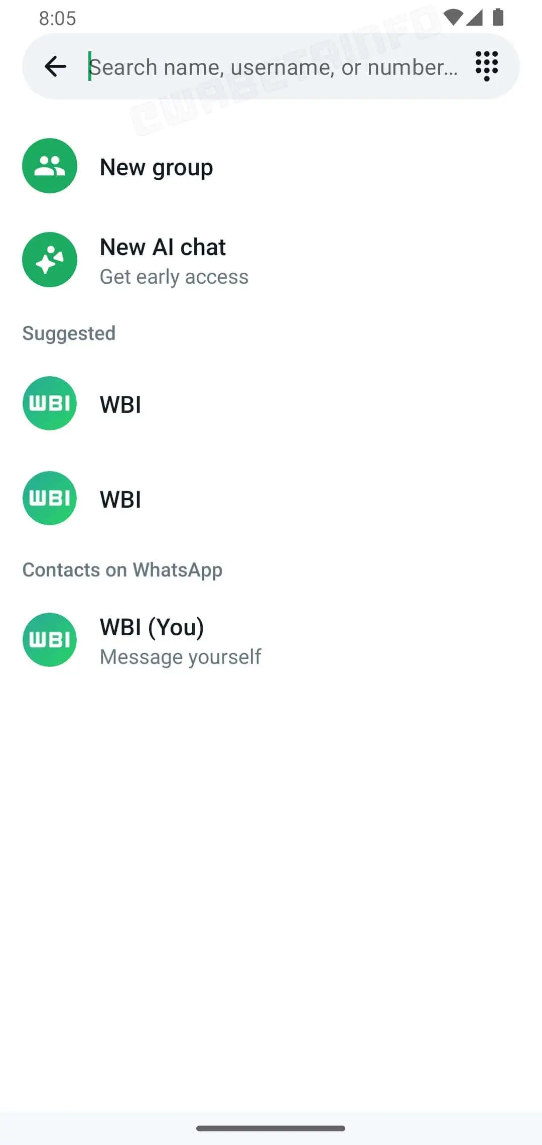 whatsapp username