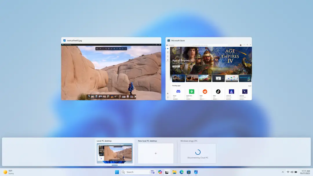 win365switch task view disconnect