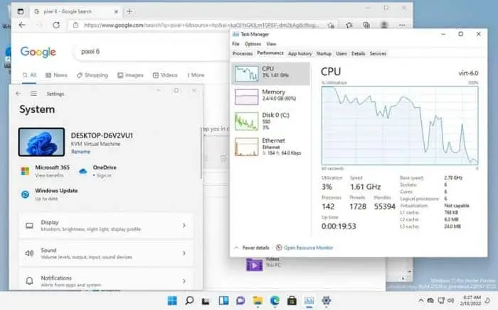 windows 11 pixel 6