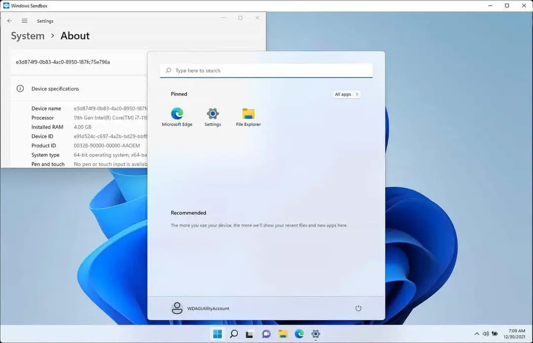 windows sandbox no apps