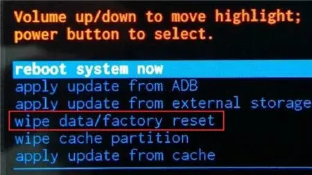 wipe data factory reset