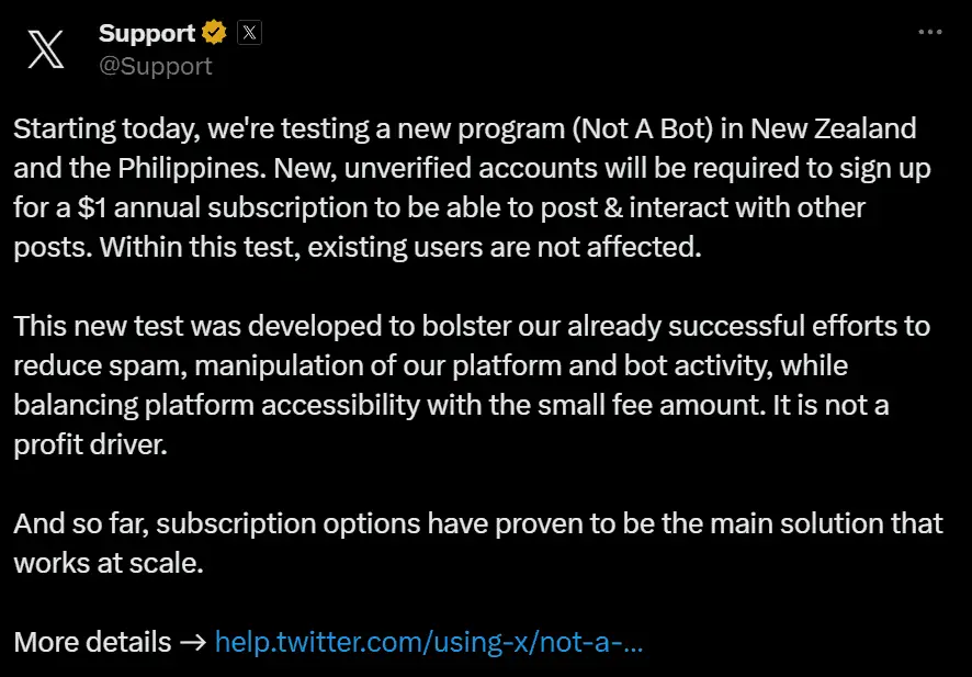 x not a bot