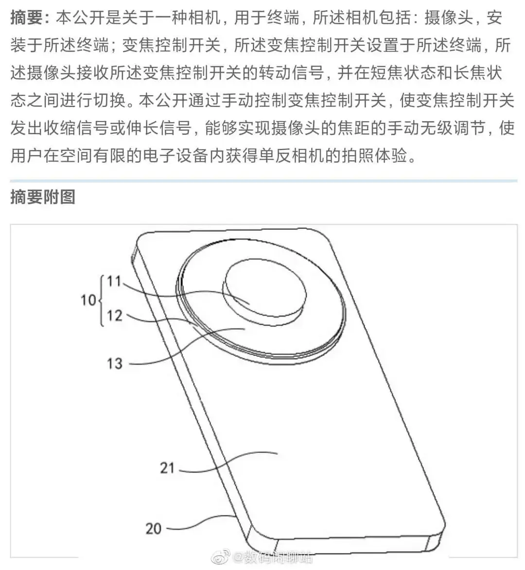 xiaomi dslr like smartphone camera system patent