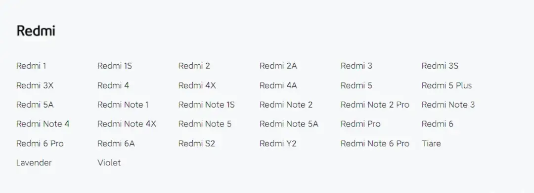 xiaomi end of life devices list