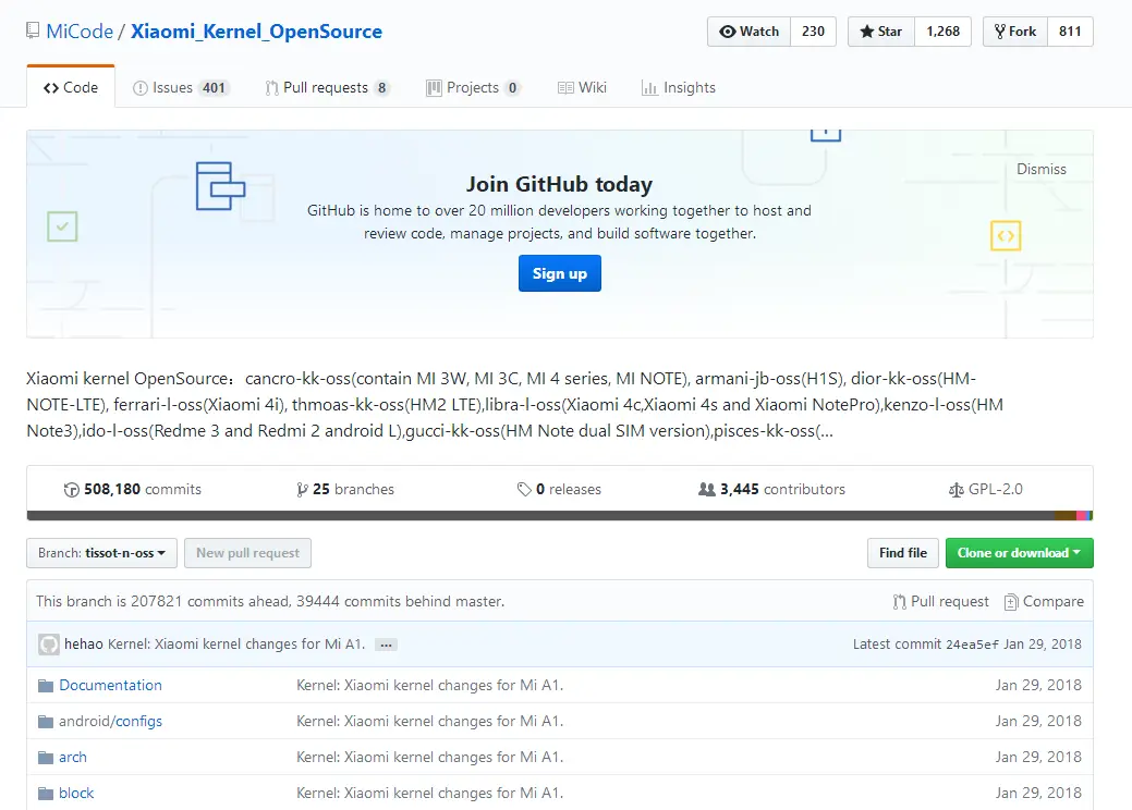 xiaomi mi a1 kernel source code