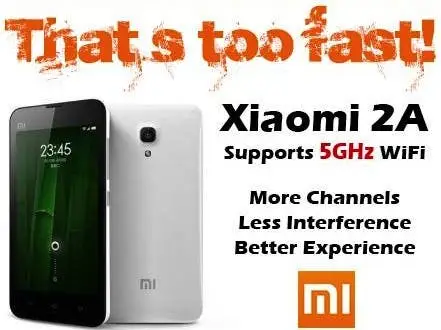 xiaomi mi2a 5ghz wifi