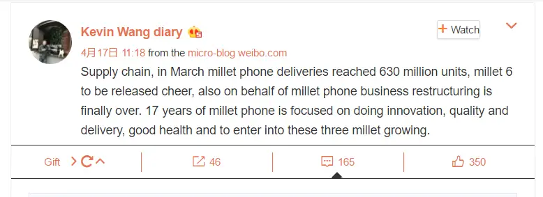 xiaomi sales