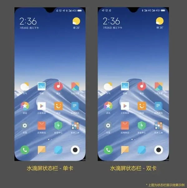 xiaomi waterdrop display