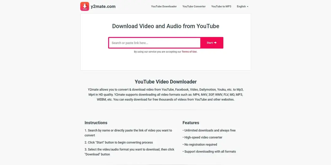 y2mate video downloads