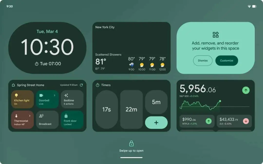 android 16 widgets