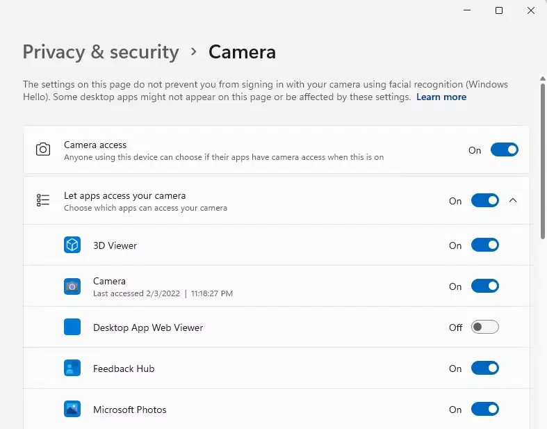 camera settings 1
