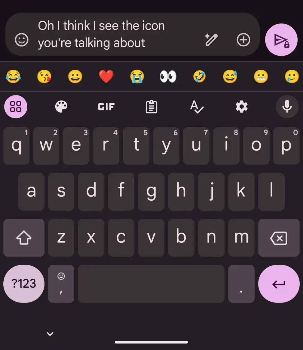 google messages button