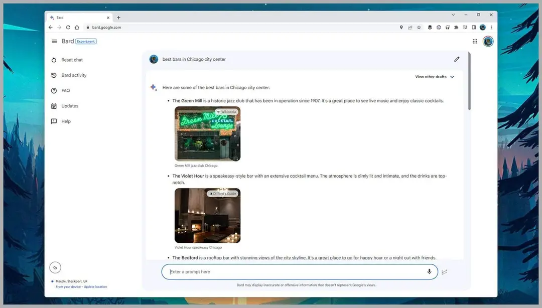 how to use google bard to find images on the web gear 01 bars