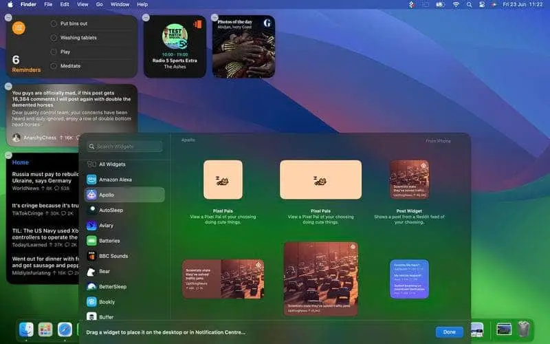 iphone widgets
