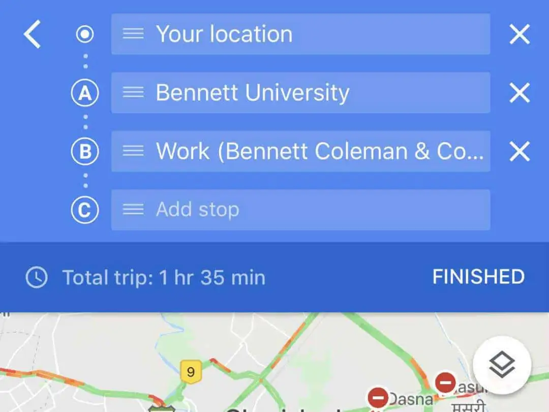 multiple stops