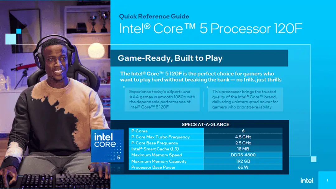 intel core 5 120f