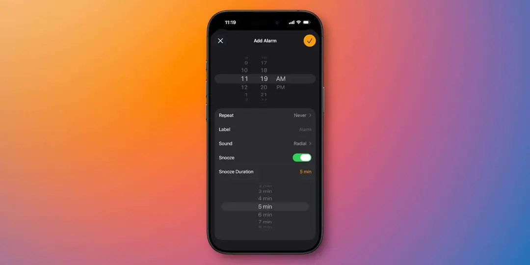 ios 26 snooze alarm clock