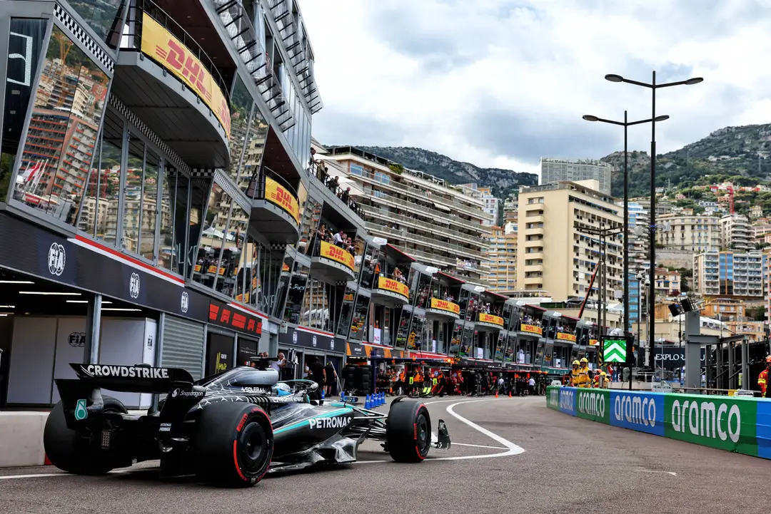 The towering apartments over the F1 circuit