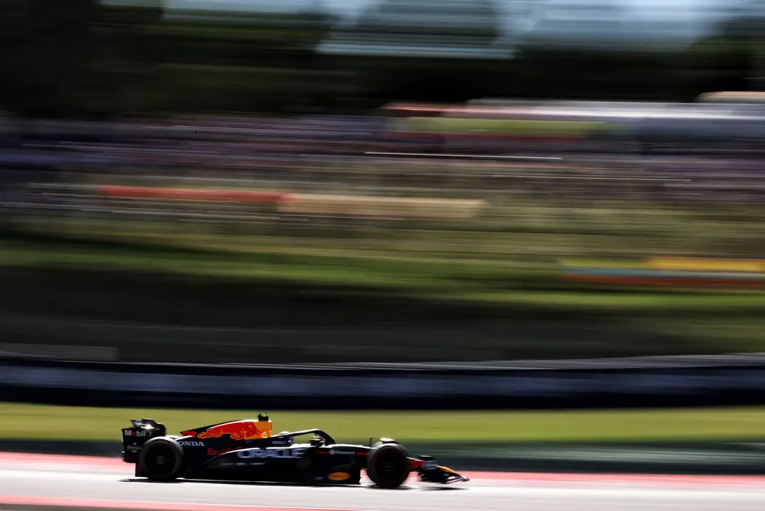 Red Bull during practice session on Friday in Barcelona 