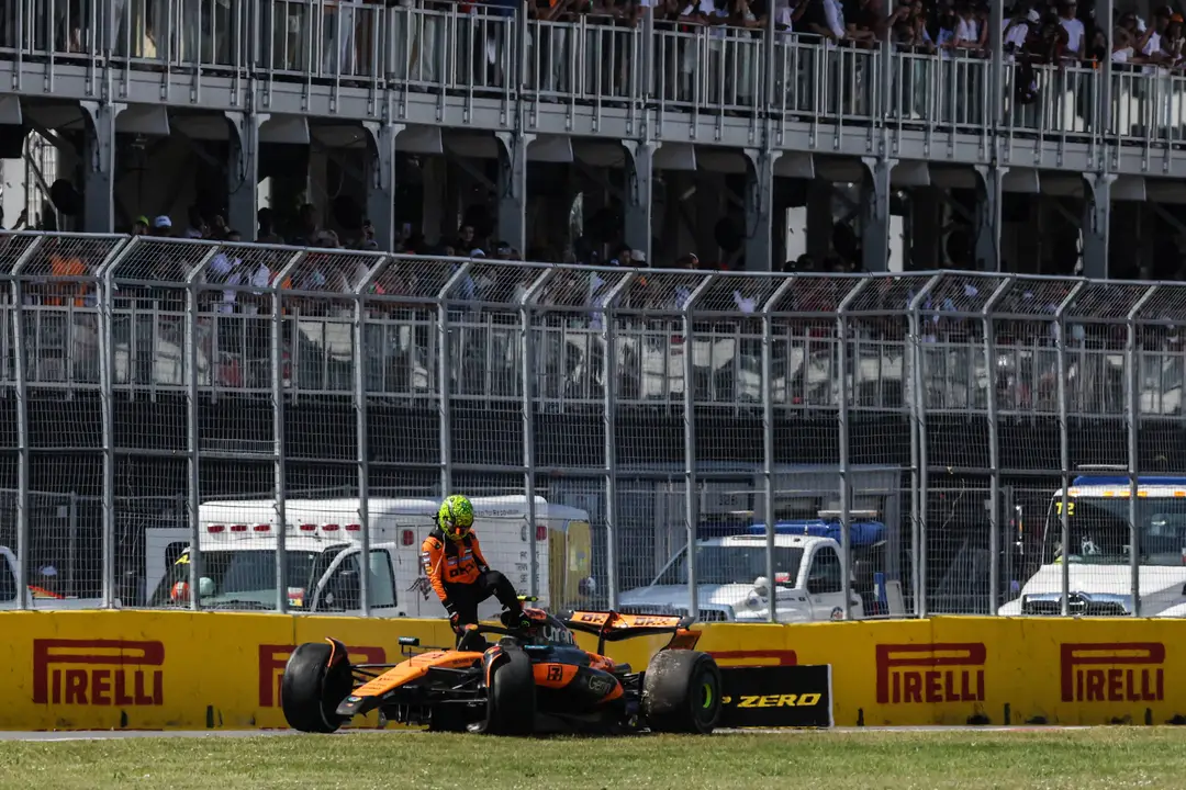 Lando Norris crash in Canada