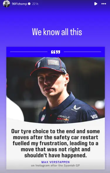 Hill bekritiseert Verstappen via social media