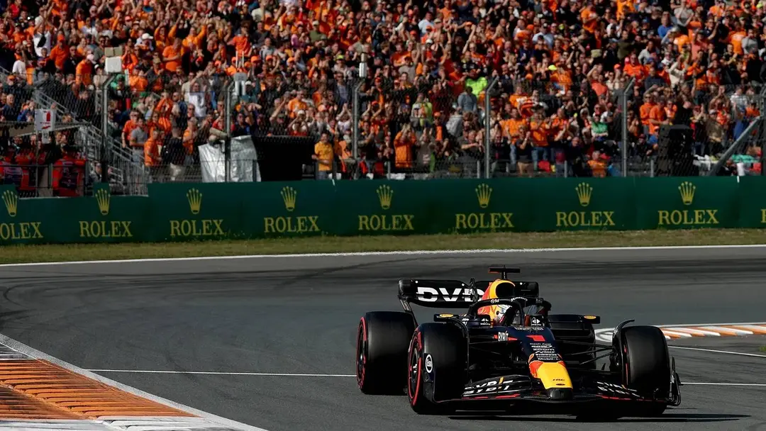 Verstappen in action in 2024 Dutch GP