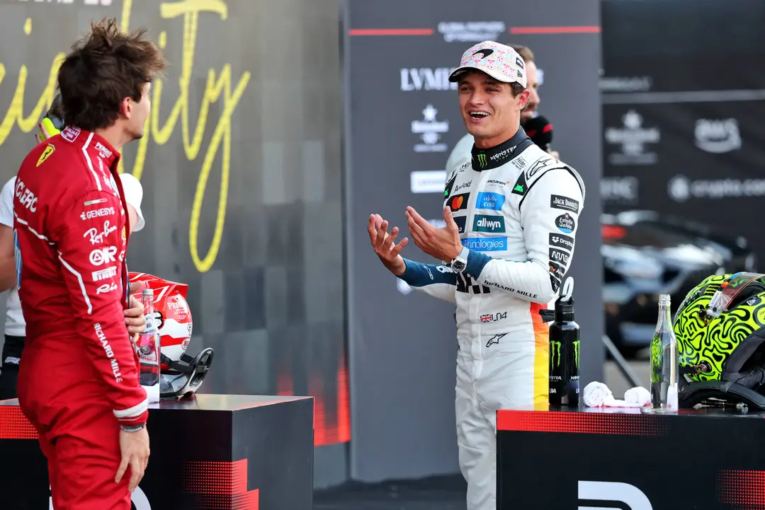 Lando-norris-Charles-leclerc-na-kwalificatie-mexico
