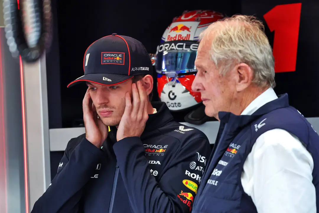 Max Verstappen and Helmut Marko - Qatar