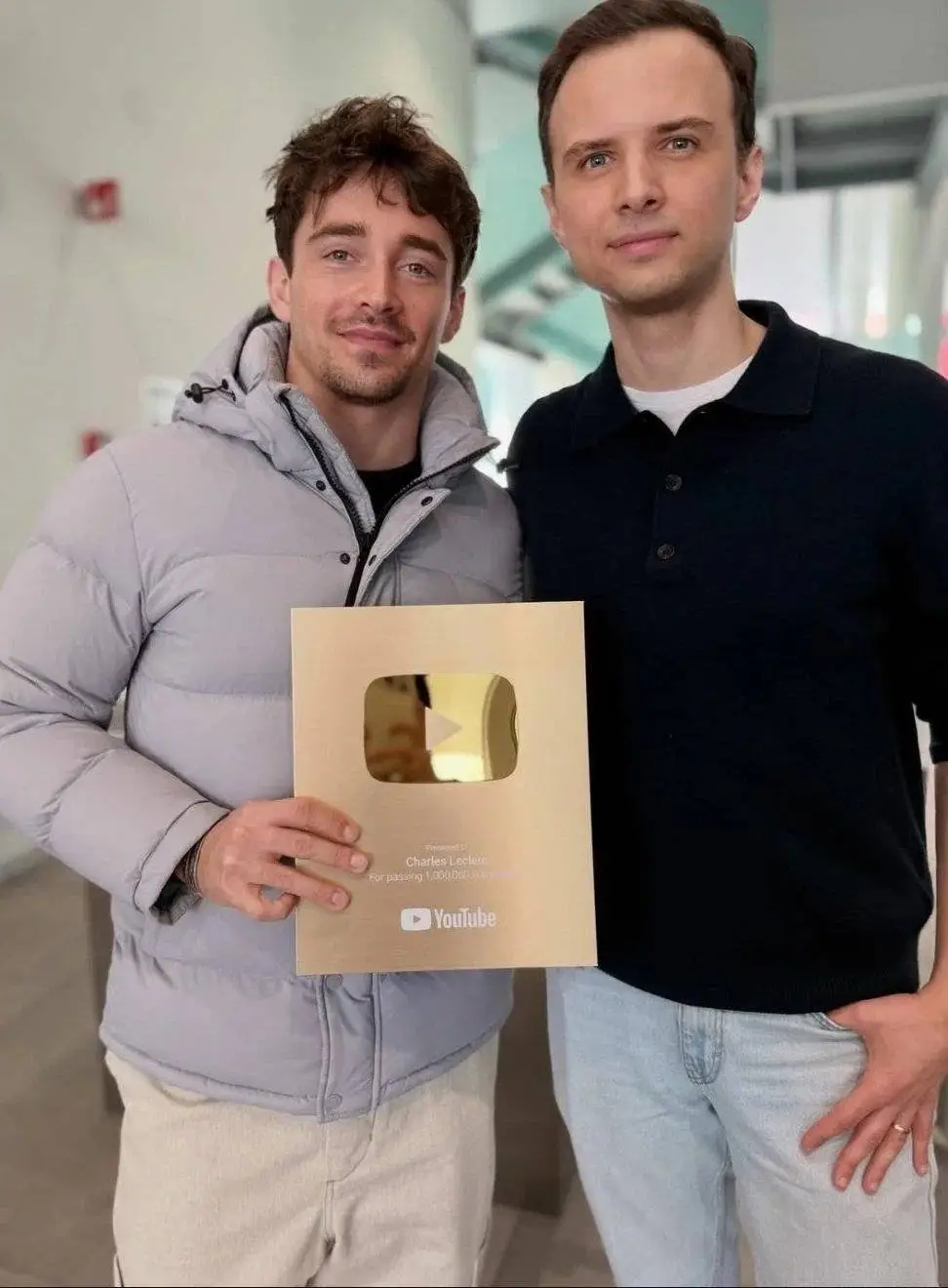 Charles Leclerc Gouden Playbutton