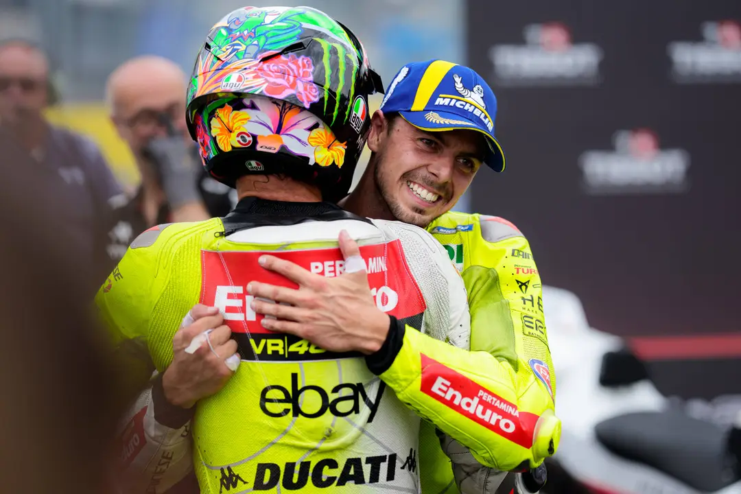 The pace of Di Giannantonio left Morbidelli fighting for his future (Credit: Apex Agency)