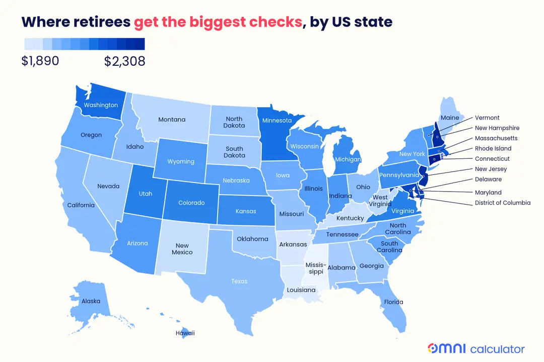 Where retirees get the biggest check