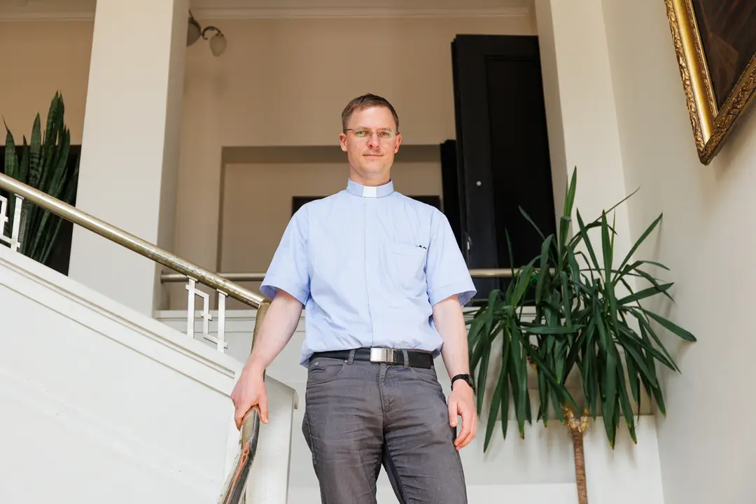 A. Dirsytės beatifikacijos bylos postulatorius kunigas dr. Andrius Končius / R. Tenio nuotr.