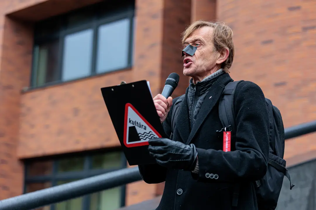 Įspėjamasis kultūros bendruomenės streikas Kaune / R. Tenio nuotr.