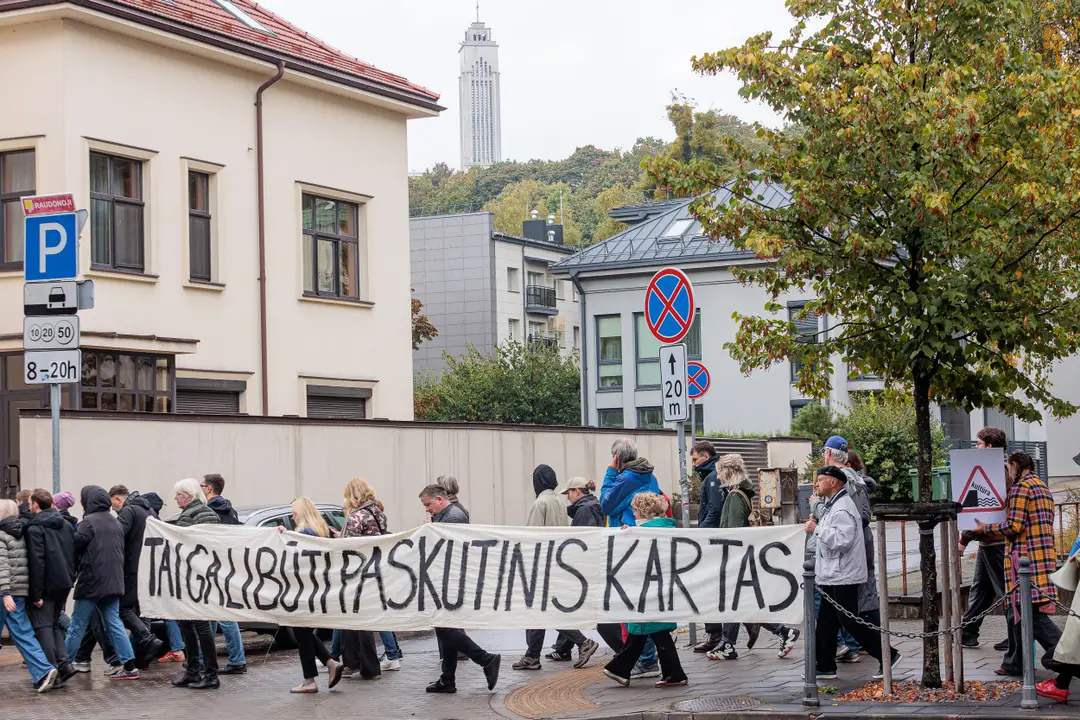 Įspėjamasis kultūros bendruomenės streikas Kaune / R. Tenio nuotr.