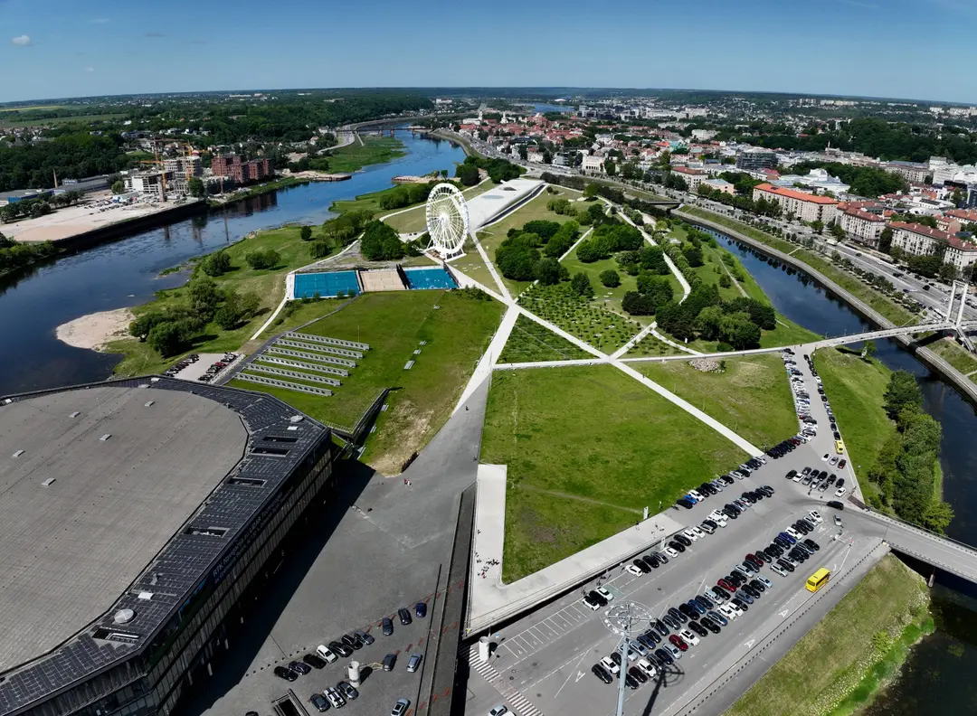 Nemuno saloje statomas apžvalgos ratas / Kauno miesto savivaldybės vizualizacija