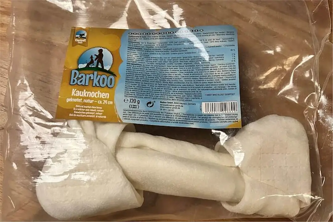 Giftig botten barkoo kauknochen geknotet 24cm