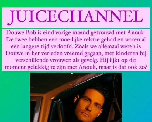 Douwe Bob getrouwd &amp;nbsp;met Anouk van Schaik