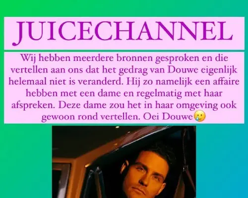 Douwe Bob heeft nieuwe affaire
