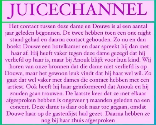 Douwe Bob boekt hotel met geheime minnares