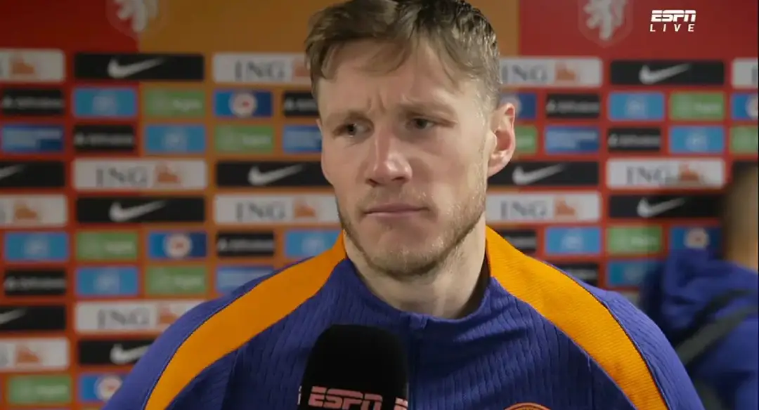 Wout Weghorst bij ESPN na de wedstrijd tegen Hongarije