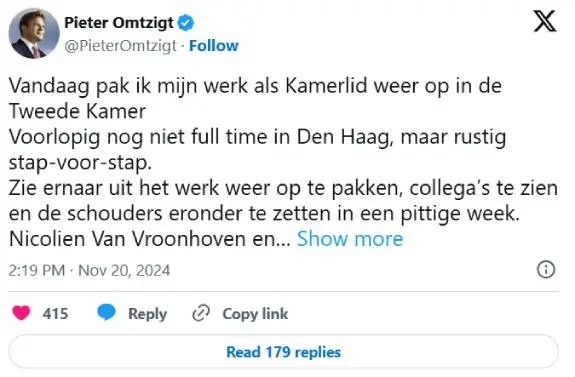 pieter omtzigt terug in de 2e kamer